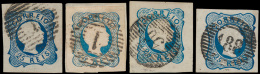 N° 6 (6x) En 11 (8x) 'Dom Pedro V 25c Bl - Used Stamps