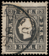 N° 7 '3 Kr Zwart, Type I' Zeer Mooi Gest - Used Stamps