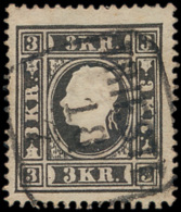 N° 7 '3 Kr Zwart, Type I' Met Prachtige - Usati