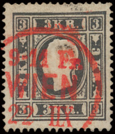 N° 7 '3 Kr Zwart, Type I' Met Prachtige - Oblitérés