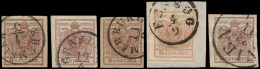 N° 4 '6 Kr Bruin' (5x) Zeer Mooie Select - Used Stamps