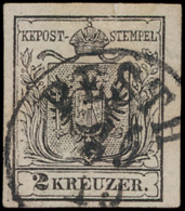 N° 2 '2 Kr Zwart, Type III' Zeer Mooi Ge - Usati