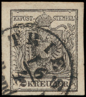 N° 2 '2 Kr Zwart, Type III' Breed Gerand - Used Stamps