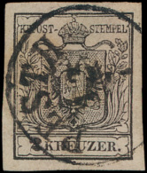 N° 2 '2 Kr Zwart, Type III' Breed Gerand - Used Stamps