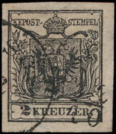 N° 2 '2 Kr Zwart, Type III' Breed Gerand - Used Stamps