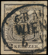 N° 2 '2 Kr Zwart, Type III' Breed Gerand - Used Stamps