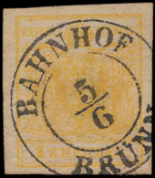 N° 1 '1 Kr Geel, Type III' Zeer Mooi Ger - Used Stamps