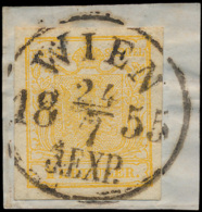 N° 1 '1 Kr Geel, Type III' Op Briefstukj - Used Stamps