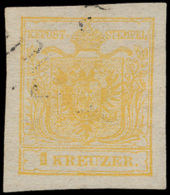 N° 1 '1 Kr Geel, Type III' Breed Gerand, - Used Stamps