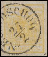 N° 1 '1 Kr Geel, Type I' Breed Gerand, Z - Used Stamps