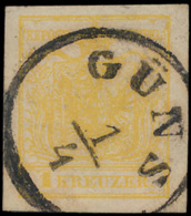 N° 1 '1 Kr Geel, Type III' Zeer Breed Ge - Used Stamps