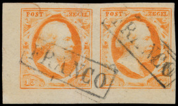 N° 3 '15 Cent Oranje' (in Paar), Zeer Br - Andere & Zonder Classificatie