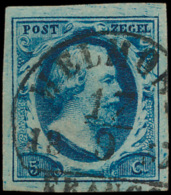 N° 1 '5 Cent Donkerblauw' Breed Gerand, - Autres & Non Classés