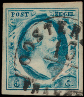 N° 1 '5 Cent Blauw' Mooi Gerand, Gedeelt - Altri & Non Classificati