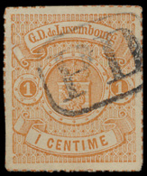N° 16a '1c Oranje Met Gekleurde Doorstee - 1852 Guillaume III