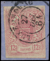 N° 7a '12 1/2c Roze' Op Fragment, Met Du - 1852 Guillaume III