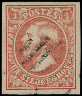 N° 2e '1 Sgr Vermillion' Zeer Breed Gera - 1852 Willem III