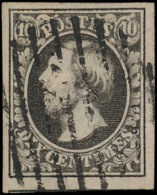 N° 1e '10c Noir Intense' Lichte 9 Balken - 1852 William III