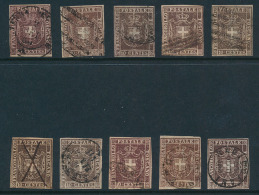 N° 19 '1860, 10 Cent. Bruin' (10x) Volra - Toscana