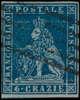 N° 7 '1851 Leeuw 6 Cr Donkerblauw' Zm (Y - Toscane