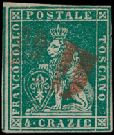 N° 6 '1851, 4 Cr Groen' Mooi Zegel, Zm ( - Tuscany