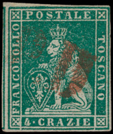 N° 6 '1851, 4 Cr Groen' Mooi Zegel, Zm ( - Toscana