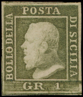 N° 19 '1859 Gr 1 Olijfgroen' Gekeurd Ric - Sicilia