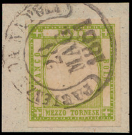 N° 10 '1861, 1/2 Gr Groengeel' Op Fragme - Napoli