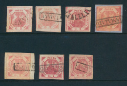N° 3 '1858, G. 2' (7x) LUXE Ex. (Yv € ++ - Naples