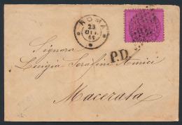 1869, Brief Van Roma Naar Macerata Met Y - Papal States