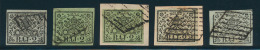 N° 3 '1852, 2 Baj' (5 Zegels) In Diverse - Stato Pontificio