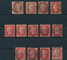 1841/1857 '13 Red Pennies' 4 Ongetand En - Oblitérés