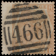 N° 123 '1872, 6d Pale Buff, Plate 12' Mo - Used Stamps