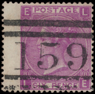 N° 109 '1869, 6d Mauve, Plate 8' Wing Ma - Usati