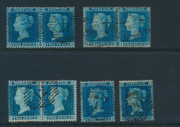 N° 34/35 '1855/57, 2d Blue' 8 Zegels (3 - Used Stamps