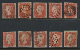 N° 8/10 '1841, 1d Red-brown' (10 Zegels) - Oblitérés