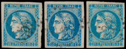 N° 46A (2x) En 46 B (5x) '20c Bleu' Bree - 1871-1875 Ceres