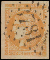 N° 43 B '10c Bistre-jaune'  Zeer Breed G - 1871-1875 Ceres