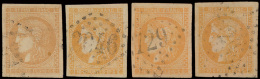 N° 43 A En 43 B (3x) '10c Bistre En 10c - 1871-1875 Ceres