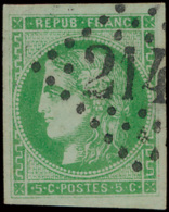 N° 42 B '5c Vert-jaune' Breed Gerand, Zu - 1871-1875 Cérès