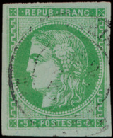 N° 42 B '5c Vert-jaune' Goed Gerand, Lic - 1871-1875 Cérès