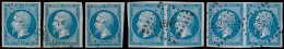 N° 14A (33x) En 14 B (2x) '20c Bleu' Zee - 1852 Luigi-Napoleone