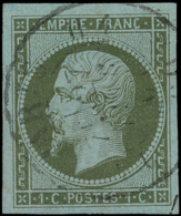 N° 11 '1c Olive' Zeer Breed Gerand, Lich - 1852 Louis-Napoléon