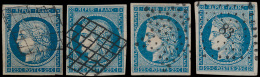 N° 4 '25c Bleu' (8x) Uitgezochte Ex., W. - 1849-1850 Cérès