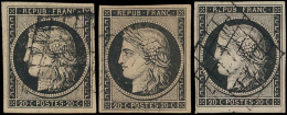 N° 3 (2x) En 3a '20c Noir Sur Jaune En 2 - 1849-1850 Cérès