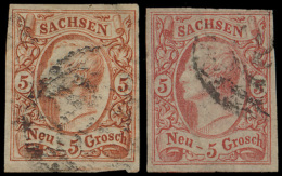 N° 12a En 12c '5 Ngr Bruinoranje En 5 Ng - Sachsen