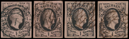 N° 4 '1851, 1 Ngr Zwart Op Lichtroze' (4 - Sachsen