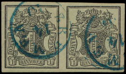 N° 1 '1850, 1 Ggr' (Horizontaal Paar) Lu - Hannover