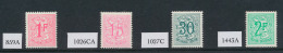 N° 859A, 1026CA, 1027C En 1443A 'Cijfer - Unused Stamps