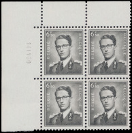 N° 1069A '6,50F Grijs' (Blok Van 4) Met - 1953-1972 Brillen